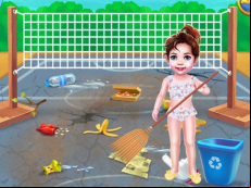 Baby Taylor Beach Cleaning Day